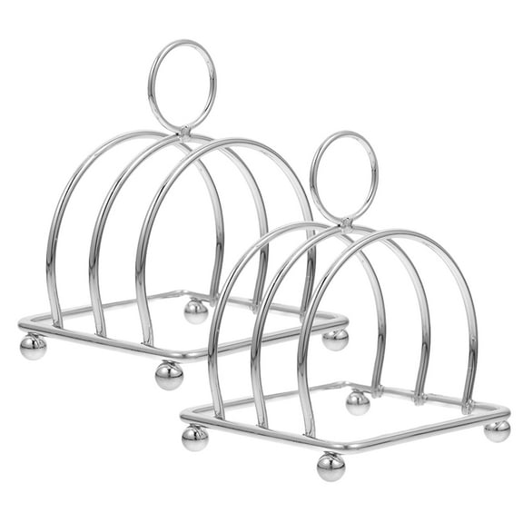 OFFIGAM 2Pcs Stainless Steel Baking Cooling Rack Silver Modern Design Bread Slice Display For Kitchen Home