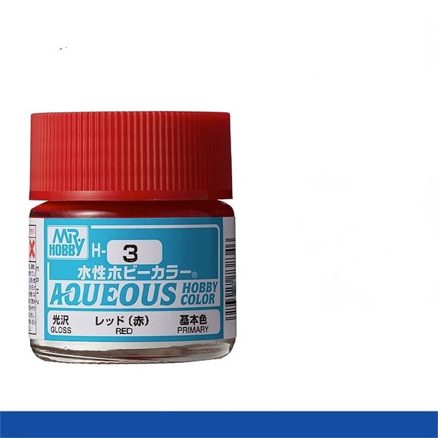 Mr. Hobby Aqueous H3 Gloss Red Acrylic Paint 10ml for Scale Models & Miniatures
