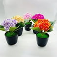 thumbnail image 2 of Visland Artificial Plants Bonsai Artificial Hydrangea Flowers in Mini Potted Plant for Home Party Wedding Office Table Décor, 2 of 4