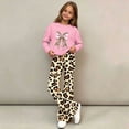 thumbnail image 5 of WAVSUF Girls Graphic Sets 2 Piece Long Sleeve Sweatshirt and Flare Leg Pants Fall Breathable Casual Clothes 5, 5 of 7