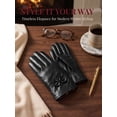thumbnail image 6 of Deago Women's Classic Gloves Driving Winter Warm Nappa Leather Gloves, 6 of 7