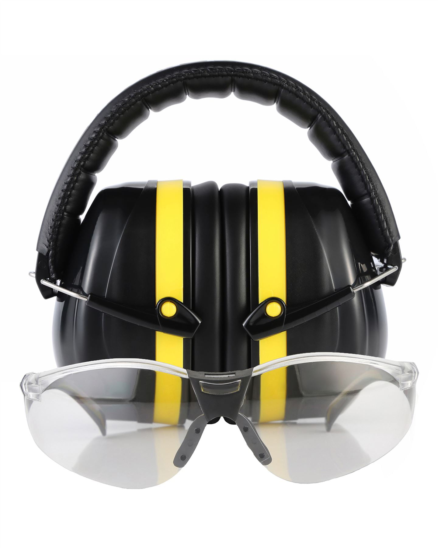 Tradesmart Protection Shooting Earmuffs and Safety Glasses Kit in Black & Yellow 