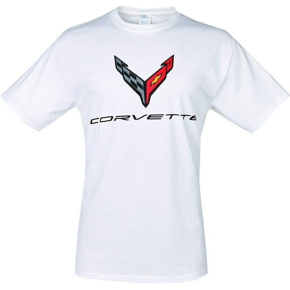 C8 Corvette Next Generation Carbon Flash T-Shirt X-Large, White