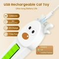 thumbnail image 4 of Auto Motion Flying Rope Cat Toy, Automatic Electric Wall Mounted Interactive Cat Toy for Indoor Cats, Keep Indoor Cats Active & Entertained Hands-Free (White), 4 of 4