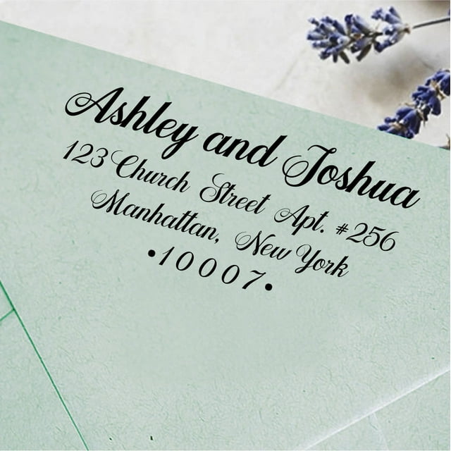 Custom Self Inking Wedding Stamp Personalized Family Address Rubber Stamp Custom Gift