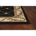 thumbnail image 2 of 3'x5' Black Machine Woven Hand Carved Fleur De Lis Indoor Area Rug, 2 of 4