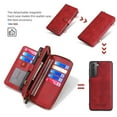 thumbnail image 6 of Galaxy S22 Plus Wallet Case Premium Leather Flip Zipper Detachable Magnet Wallet Stand Card Holder Case with Crossbody Lanyard Strap Zipper Pocket Cover for Samsung Galaxy S22 Plus 6.6" 2022,Red, 6 of 9