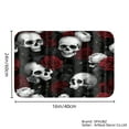 thumbnail image 4 of SPXUBZ Skull and Rose Pattern Non Slip Flannel Floor Mat for Bathroom Kitchen Bedroom Decor 16x24 inch, 4 of 5