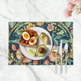 thumbnail image 2 of Zhiwo Birds Flowers Blue Background Placemats (Set of 4) - Kitchen Dining Decoration 11.8*17.7in, 2 of 6