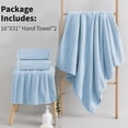thumbnail image 3 of Jessy Home 2 Pack-16"x31" Blue Hand Towels Set Ultra Soft 200 GSM Hand Towel Set, 3 of 8