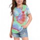 thumbnail image 2 of Camisetas de Cuello de Tripulación de Manga Corta para Mujeres Camiseta Impresa Clásica Cuello Redondo Top Versátil Casual para Niños Grandes de Edades 3-14, 2 of 5