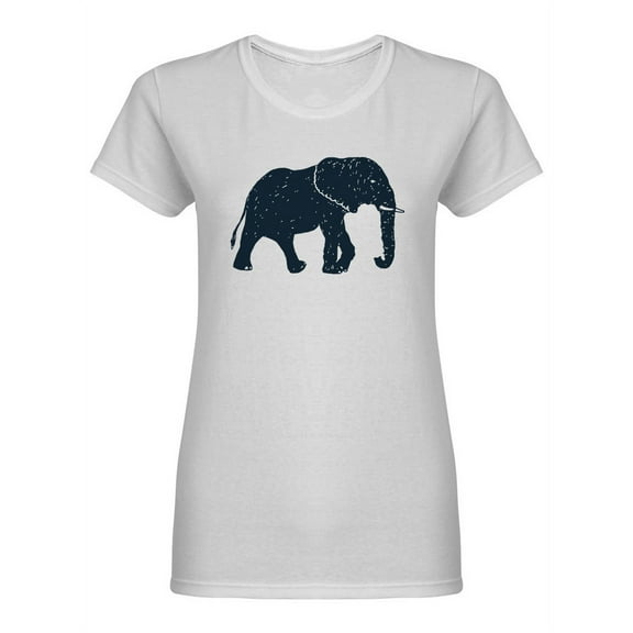 Seamless Pattern Elephant Shaped T-Shirt Women -Image by Shutterstock, Female Small