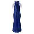 thumbnail image 5 of adviicd Robes Formelles pour Femmes 2024 Robes Formelles Tendance pour Femmes Robes de Soirée Robe Élégante à Col en V Robes d'Invitée de Mariage Bleu, TG, 5 of 5