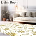 thumbnail image 2 of ODIKA 3'x5' Machine Washable Non-Slip Area Rug, Nordic Whirlwind Interlocking Snow Spiral Motif High Traffic Rug, Gold, 735020, 2 of 7