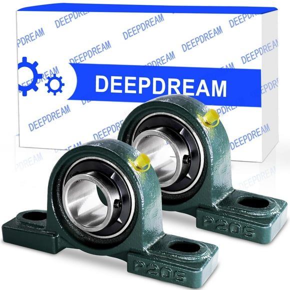 UCP205-16 Pillow Block Bearing 1 inch Shaft Pack of 2 Mounted Bearings p205 Bearings Cast Iron Bearings with 1" Bore, Self Alignment