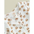 thumbnail image 6 of Wassery Baby Girls Boys Jumpsuit Long Sleeve Crew Neck Bear Print Zipper Closure Romper 3M 6M 9M 12M Infant Cute One Piece Clothes, 6 of 8