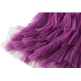 thumbnail image 4 of JMSUN Tulle Skirts for Women High Waist Layered Floral Print Brown Skirt Mesh A-Line Midi Layered Ruffles Mesh Skirt, 4 of 5