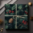 thumbnail image 2 of Christmas Garland Gift Wrapping Paper Christmas Birthday Elegant Green Gift Paper Wedding Housewarming Aesthetic Premium Gift Paper, 2 of 4