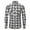 White, variant on Mens Plaid Shirt Slim Fit Pocket Shirt Long Sleeve Button Turn Down Collar Casual Spring Shirt Brick Red L