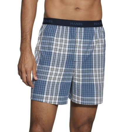 Hanes Mens Boxer 5 Pack Classics Comfort Flex Cotton Waistband Underwear TAGLESS