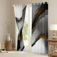 thumbnail image 3 of Feelyou Grey Stripes 2-Pack (52x84) Blackout Curtains, Abstract Ombre Kid Window Curtains, 3 of 6