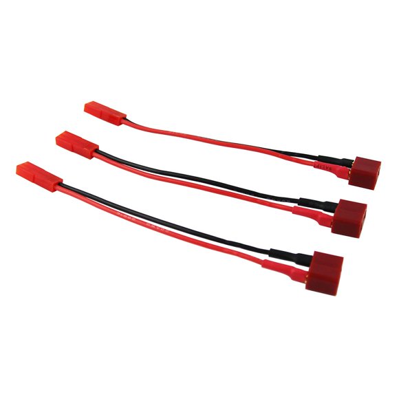 OliYin 3pcs Female T-Plug to Female JST Connector Adapter 10cm 20awg Wire(pack of 3)