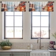 thumbnail image 3 of LALILO Kitchen Curtain Valance Couple Walking Streets Rod Pocket Window Curtain 52"x 18" Set of 2, 3 of 5