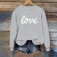 thumbnail image 4 of Valentine Sweatshirts for Women 2026 Cotton Couples Heart Graphic Crewneck Pullover Soft Fashion Valentines Shirts, 4 of 5