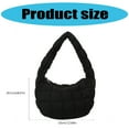 thumbnail image 5 of Women Armpit Bag Pleated Handbag Korean Styles Shoulder Bag Quilted Cloud Bag, 5 of 20