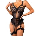 thumbnail image 2 of BONIXOOM Matching Christmas Pajamas For Couples Pajamas For Women Sleepwear None Sleeveless Solid Sleepwear Sets Black S, 2 of 9