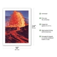 thumbnail image 2 of Pele Watching (Ke Kiaʻi ʻAna ʻO Pele) - Hawaiʻi Volcano Lava - From an Original Watercolor Painting by Janet Stewart - Fine Art Matte Paper Print (Unframed) 18x24in, 2 of 4