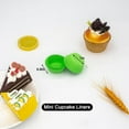 thumbnail image 4 of Green Mini Cupcake Liners,Durable Cupcake Paper Liners,1000 Count Portable Grease-Proof Muffin Cups for Home,Graduation Celebrations, 4 of 5