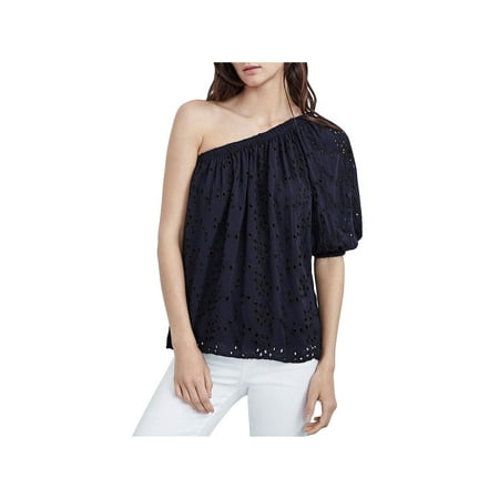 - VELVET BY GRAHAM & SPENCER Womens Maya Eyelet One Shoulder Casual Top