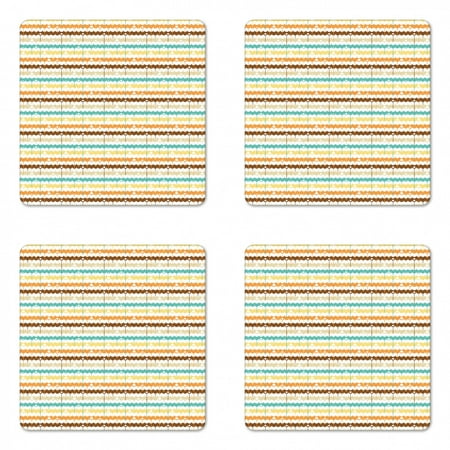 

Abstract Coaster Set of 4 Geometrical Inspired Pattern of Rounded Ornament with Dropping Effect Design Square Hardboard Gloss Coasters Standard Size Multicolor by Ambesonne
