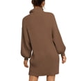 thumbnail image 1 of Vestidos De Suéter Para Mujer, Rayas Verticales, Cómodos, Mangas Largas De Linterna, Vestido De Suéter, Suéter, Hasta La Rodilla, Informal, Para Dama, Para Oficina, Para Citas ANGGREK No, 1 of 6