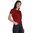 thumbnail image 2 of Inkmeso Summer Twist Front Knot Crop Top For Women With Short Sleeves Tee Shirts, 2 of 8