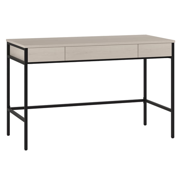 Evelyn&Zoe Evans 48" Wide Rectangular Writing Desk, Alder White
