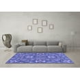 thumbnail image 3 of Ahgly Company Machine Washable Indoor Rectangle Abstract Blue Modern Area Rugs, 4' x 6', 3 of 4