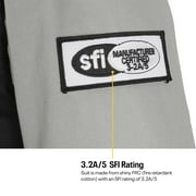 Finish Line Double-Layer SFI-5 One-Piece Racing Suit, Grey XXL