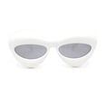 thumbnail image 2 of Girls Kids Size Bubble Thick Bloated Plastic Cat Eye Sunglasses White - Black, 2 of 4