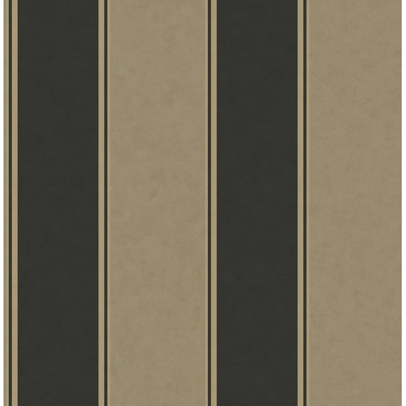 Brewster Home Fashions Rydia Black Stripe Wallpaper, 20.5-in by 33-ft, 56.38 sq. ft.