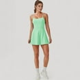 thumbnail image 2 of Women's Activewear Tennis Dress with Spaghetti Straps and A-Line Skirt Design - X Large, Green, 2 of 7