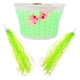 thumbnail image 1 of 1 juego de cesta para bicicleta de niña, banderines delanteros para bicicleta, decoración para manillar, accesorios coloridos para bicicleta de niña, decoraciones para bicicleta de niña, 1 of 8