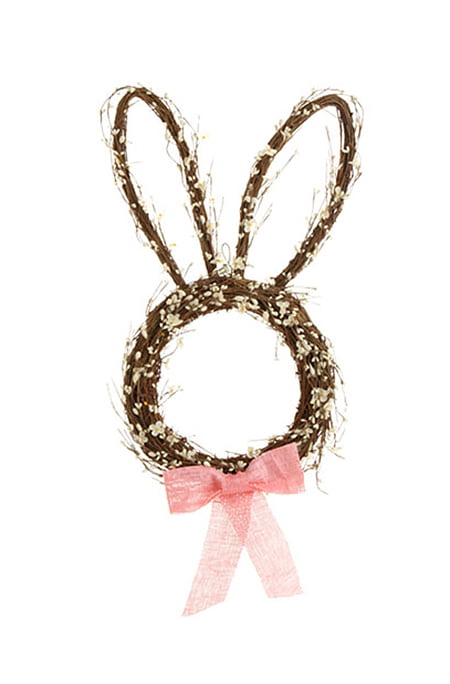 RAZ Imports~Easter Basket Bunny Rabbit & Chick Flower Vine Basket~Wreath/Spring 