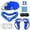 Blue, variant on Accessories for Oculus Quest 2, Touch Controller Grip Cover, Front Face Protector Cover, Silicone Face Cover with Lens Protective Cover, Thumb Button Cap