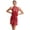 Burgundy, variant on inlzdz Womens Latin Tango Dance Dress Shiny Tassel Leotard Dancewear Sleeveless Backless Bodysuit Black XS