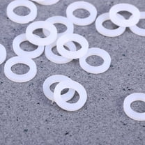 50 Pcs Silicone Washer Seal Ring Drainage Pipe Sealing Rings for Mixer Taps White