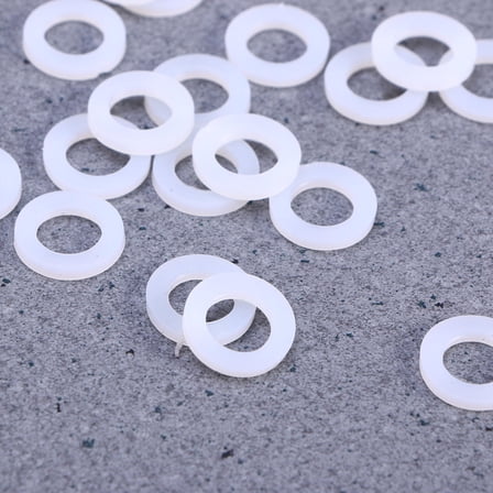 50 Pcs Silicone Washer Seal Ring Drainage Pipe Sealing Rings for Mixer Taps White
