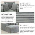 thumbnail image 5 of Full- compressed Chaise Lounge Sofa Bed 48.8" Upholstered Sofa Couch with Removable Pillows, Modern Sleeper Sofa for Living Room and Bedroom, Grey, 5 of 9