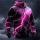 thumbnail image 3 of Sudaderas vintage para hombre, sudaderas con capucha informales con estampado gráfico de rayos en 3D, ropa de otoño de gran tamaño, sudaderas con capucha de gran tamaño de Harajuku, 3 of 5